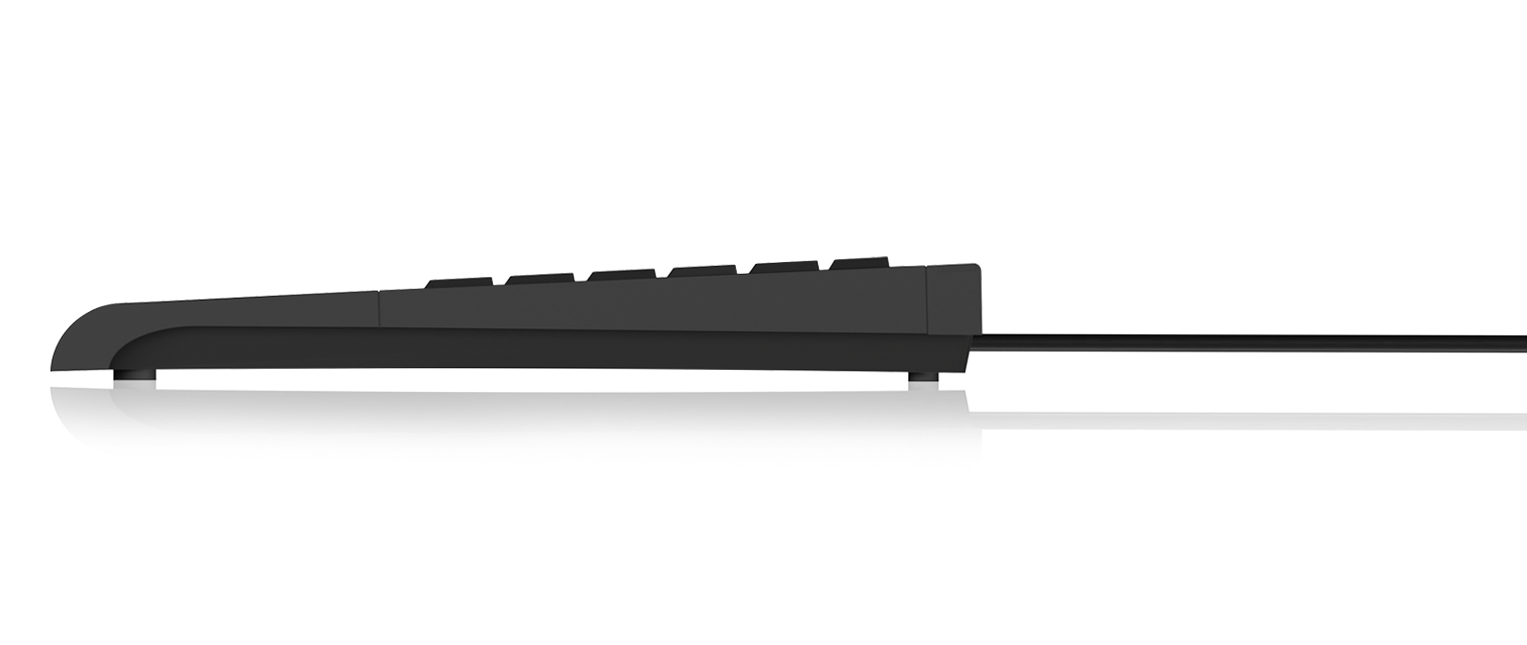 KeySonic ACK-3410 - Mini - USB - Membran Key Switch - Schwarz - TL: US, QWERTY, Ansicht 2