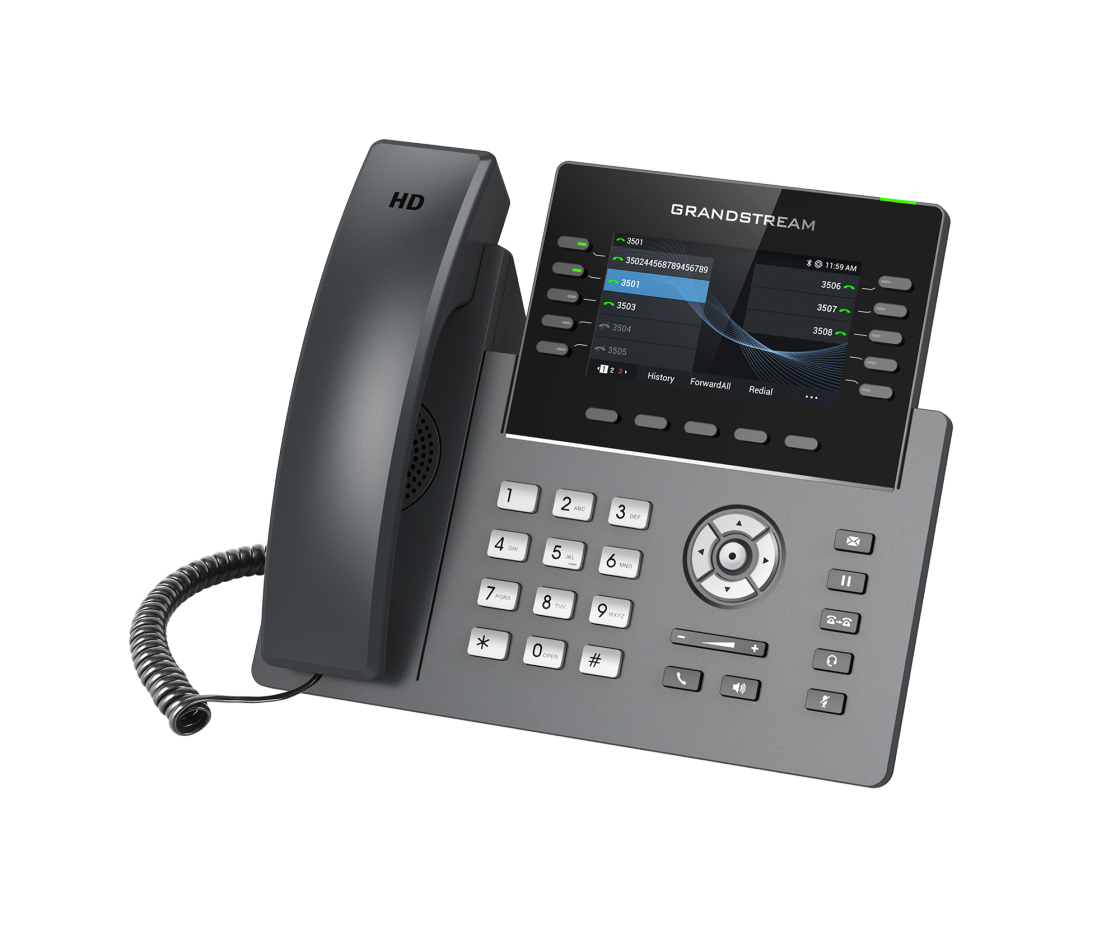 Grandstream GRP2615 - VoIP-Telefon mit Rufnummernanzeige/Anklopffunktion - IEEE 802.11a/b/g/n/ac (Wi-Fi), Ansicht 3