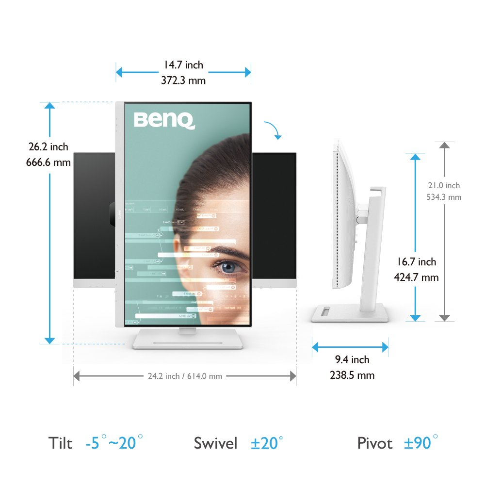 BenQ GW2790QT Ergo Eye-care - LED-Monitor - 68.6 cm (27), Ansicht 4