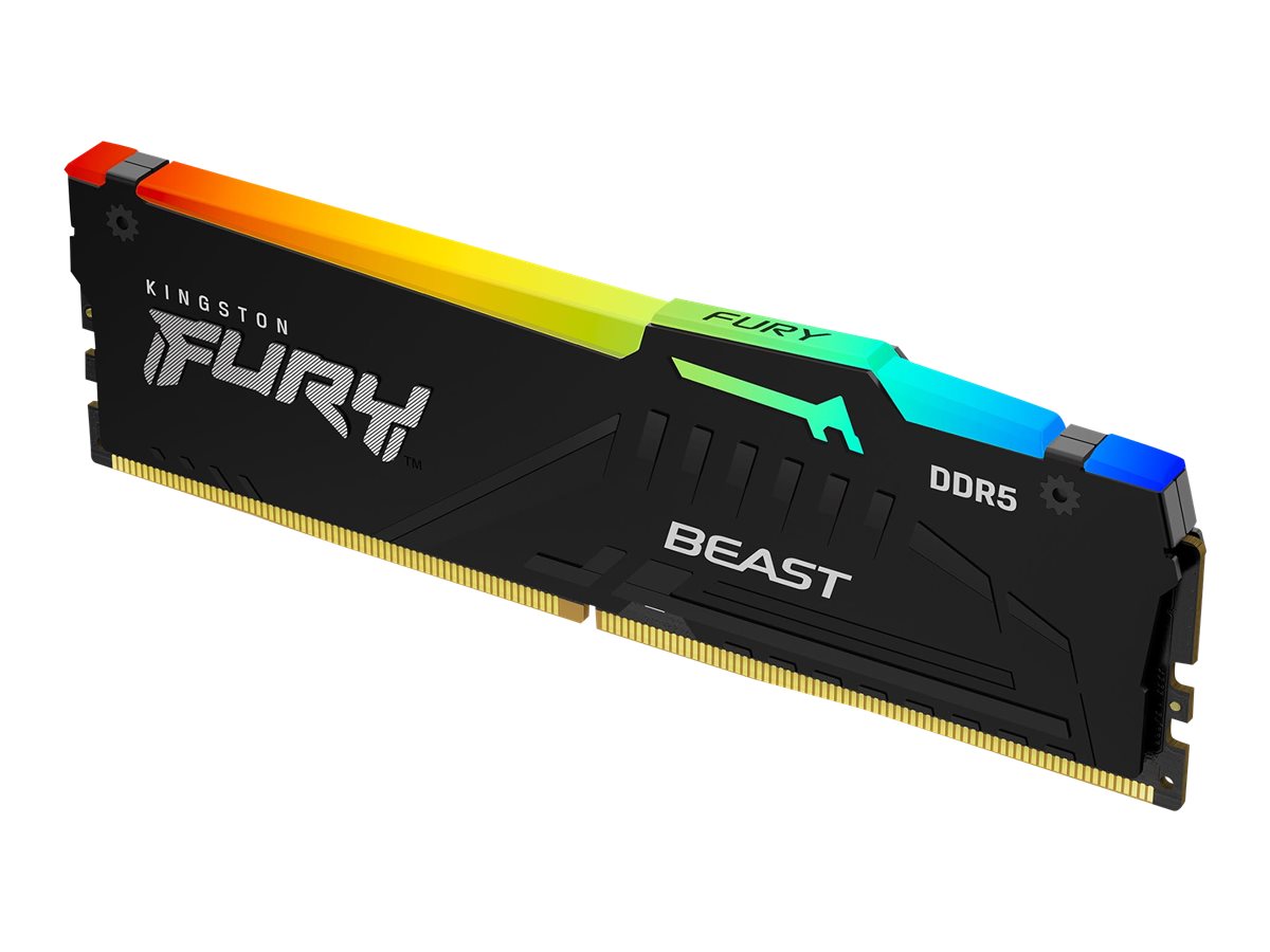 Kingston FURY Beast RGB - DDR5 - Kit - 32 GB: 2 x 16 GB - DIMM 288-PIN - 4800 MHz / PC5-38400