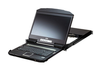 ATEN [PREMIUM] Aten USD HDMI Multi-View Dual Rail WideScreen LCD KVM Switch-German - KVM-Umschalter - 4-Port