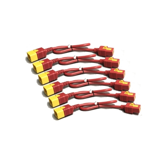 APC Power Cord Kit - Stromkabel - IEC 60320 C19 bis IEC 60320 C20 - 16 A - 61 cm - Rot (Packung mit 6), Ansicht 2