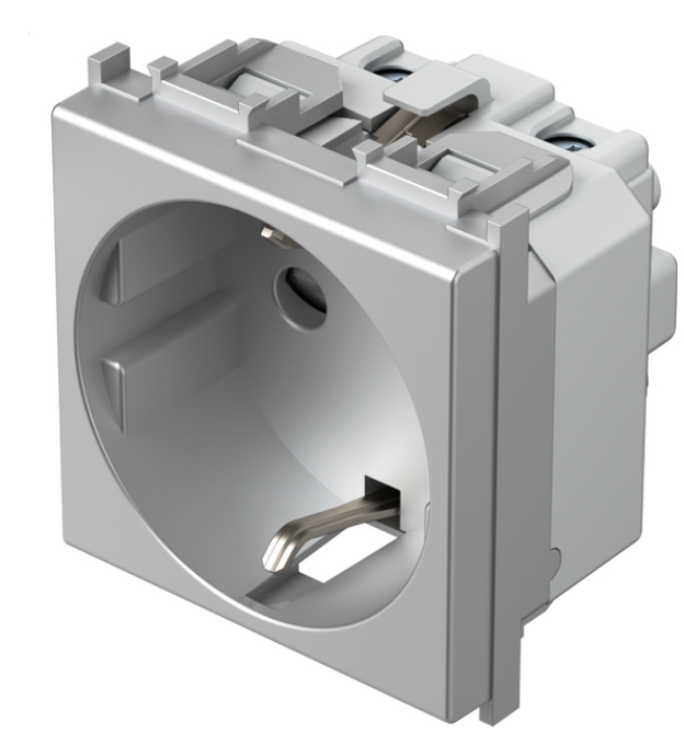 TEM Serie Modul Steckdosen SOCKET Schutzkontakt+KS2P+E 16A 250V~, Ansicht 2