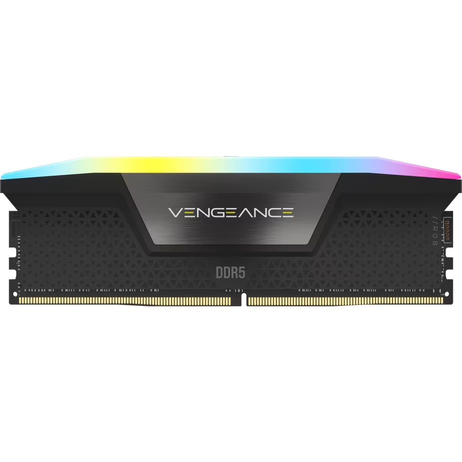 Corsair VENGEANCE RGB DDR5 5200MHz 32GB (1x32GB) Intel XMP AMD EXPO - GREY - 32 GB - DDR5, Ansicht 2