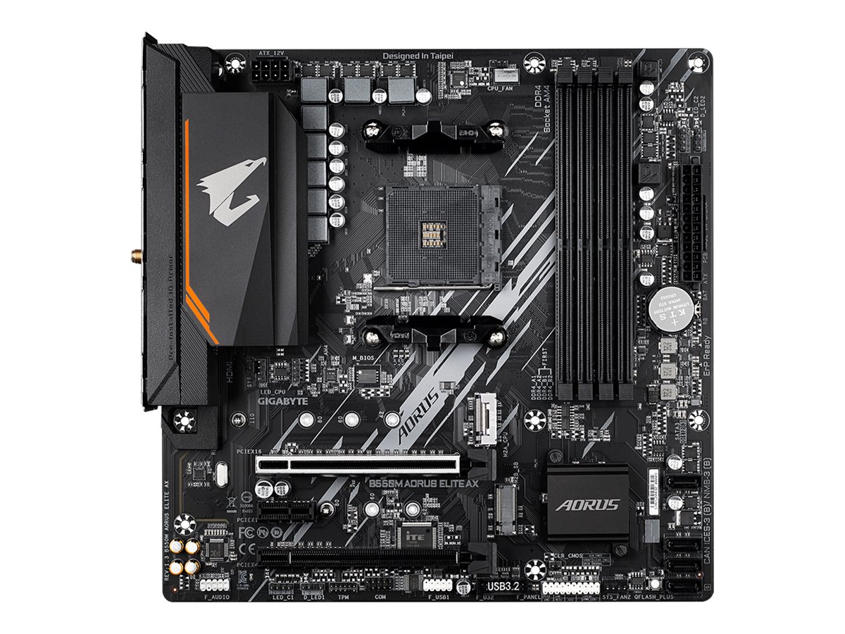 Gigabyte AORUS B550M ELITE AX - 1.3 - Motherboard - micro ATX - Socket AM4 - AMD B550 Chipsatz - USB 3.2 Gen 1 - Gigabit