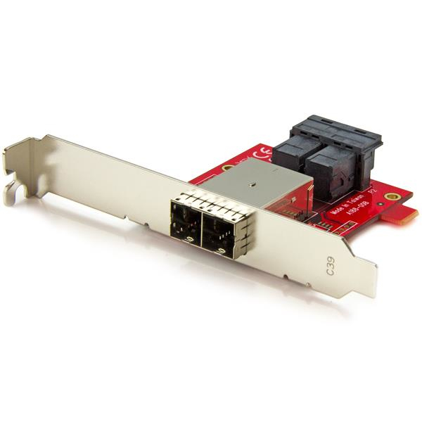 StarTech.com Mini-SAS Adapter - Dual SFF-8643 auf SFF-8644 - Voll und Low-Profile Slotblech - 12Gbit/s, Ansicht 2