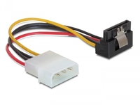 Delock Kabel SATA 15 Pin HDD mit Metallclip zu 4 Pin Stecker gewinkelt