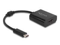Delock Videoadapter - 24 pin USB-C männlich zu HDMI weiblich - 15 cm - Schwarz - unterstützt 8K 30 Hz (7680 x 4320)