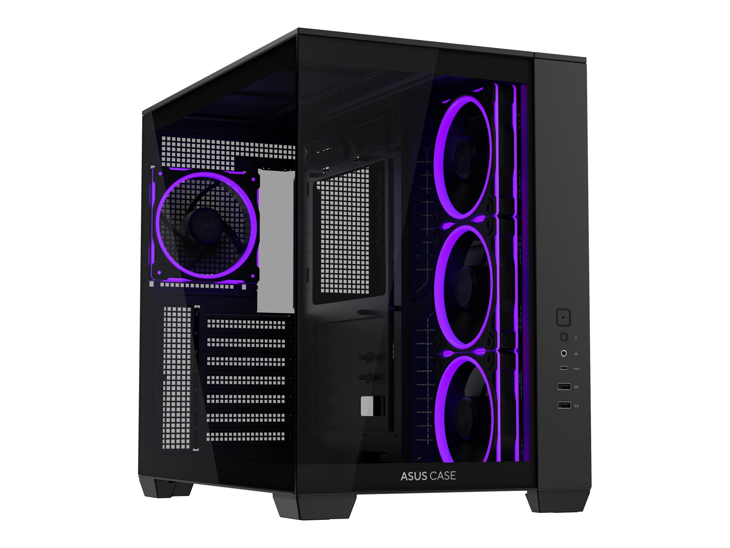 ASUS A32 PLUS - ATX-Gehäuse - Seitenteil mit Fenster (gehärtetes Glas)