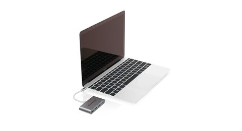 IOGEAR HUB-C - USB 3.2 Gen 2 (3.1 Gen 2) Type-C - USB 3.2 Gen 1 (3.1 Gen 1) Type-A - 5000 Mbit/s - Silber - USB, Ansicht 3