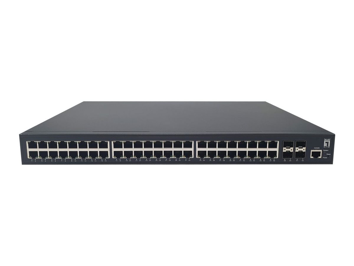 LevelOne GTP-5271 - Switch - L3 Lite - managed - 48 x 10/100/1000 (PoE+)