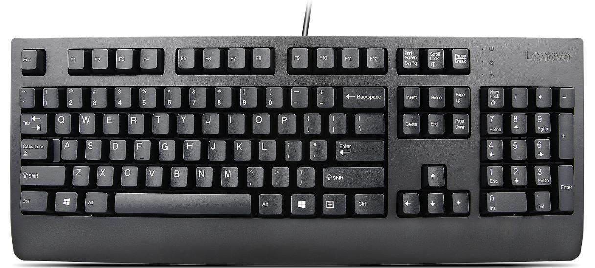 Lenovo Preferred Pro II - Volle Größe (100%) - Kabelgebunden - USB - Schwarz - TL: Nordisch, QWERTY, Ansicht 2