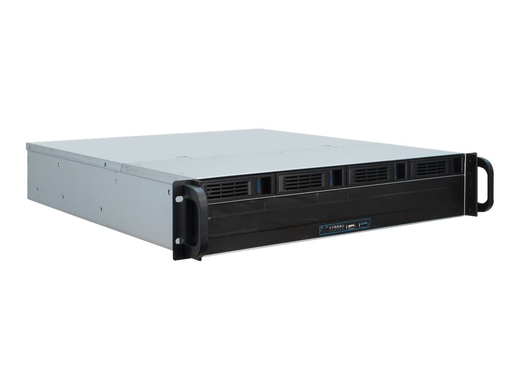 Inter-Tech IPC 2U-2404L - Rack-Montage - 2U - micro ATX - SATA/SAS - Hot-Swap - keine Spannungsversorgung (ATX / PS/2)