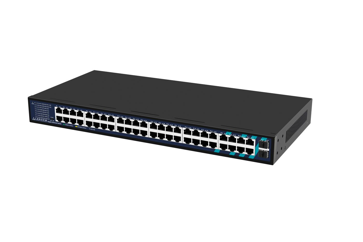 Lanview Unmanaged RJ45 With 2 Gigabit SFP ports Full - Switch - 1 Gbps, Ansicht 4