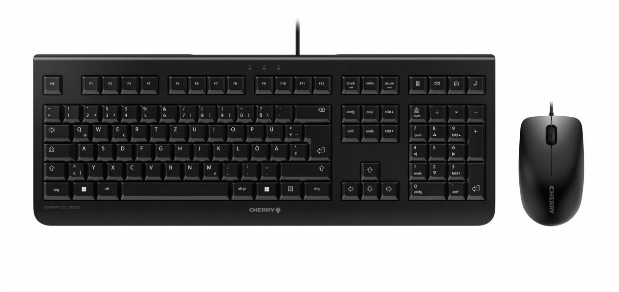 Cherry DC 2000 - Tastatur-und-Maus-Set - USB - TL: Ungarisch, QWERTZ, Ansicht 4
