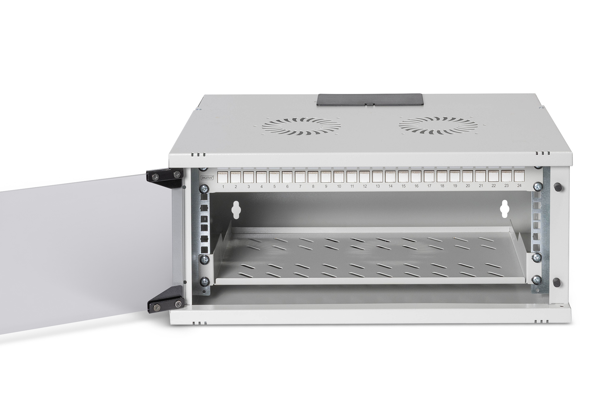 DIGITUS Netzwerk-Set SOHO Pro, 483 mm (19) - 4HE, 540 x 400 mm (B x T), Ansicht 3