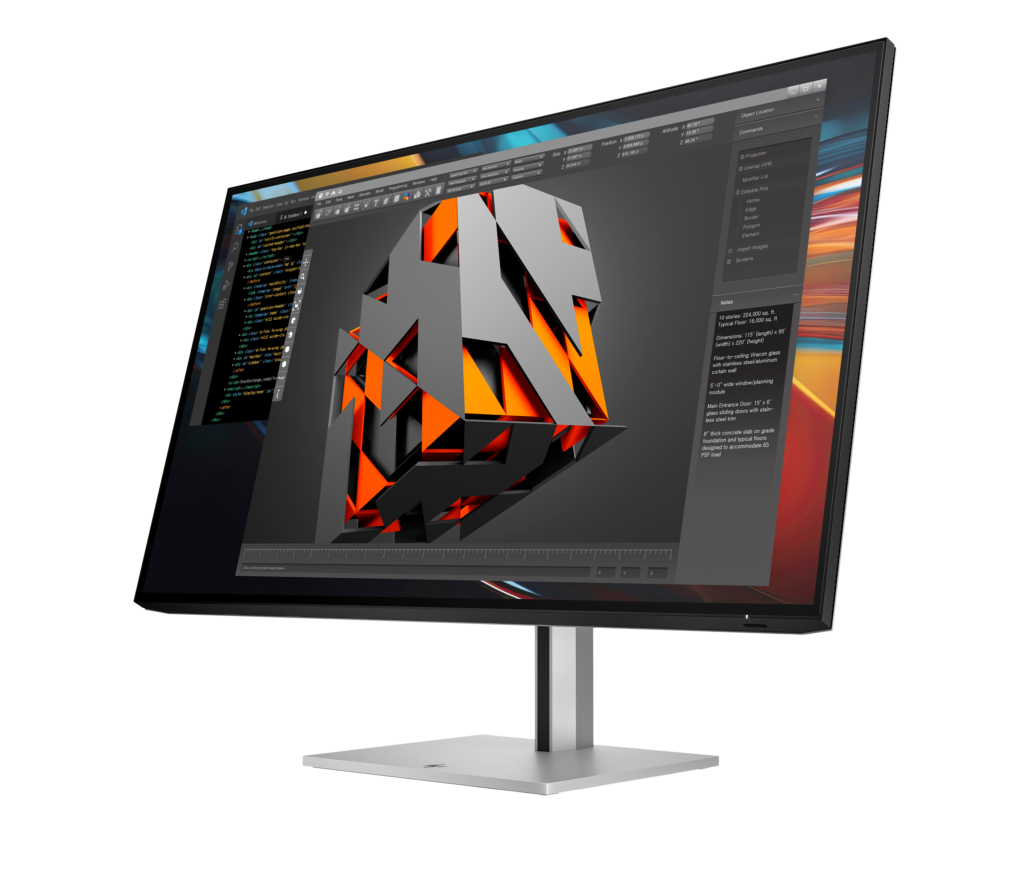 HP 732pk - Series 7 Pro - LED-Monitor - 81.3 cm (32), Ansicht 2
