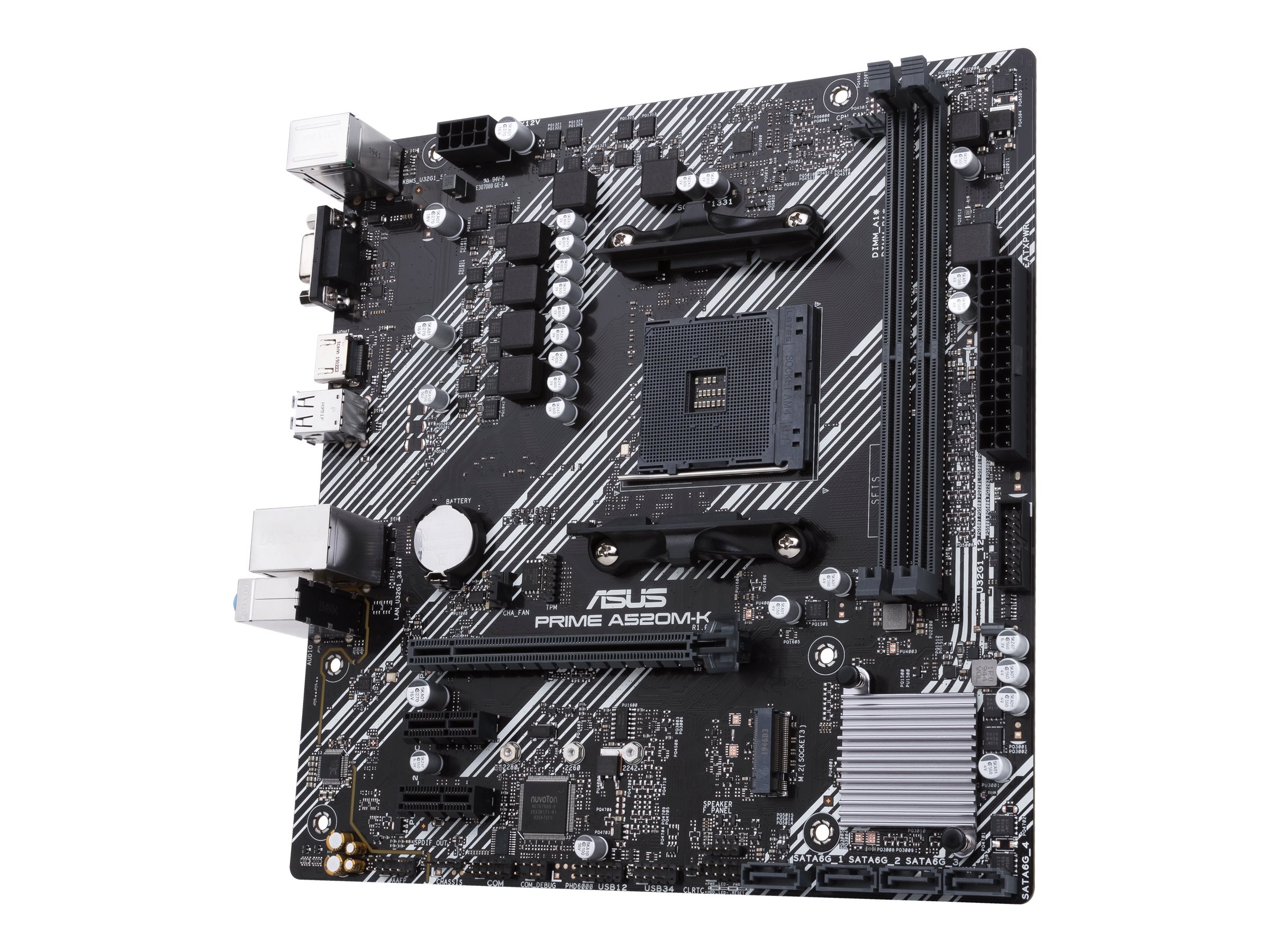 ASUS PRIME A520M-K - Motherboard - micro ATX - Socket AM4 - AMD A520 Chipsatz - USB 3.2 Gen 1 - Gigabit LAN - Onboard-Grafik (CPU erforderlich)