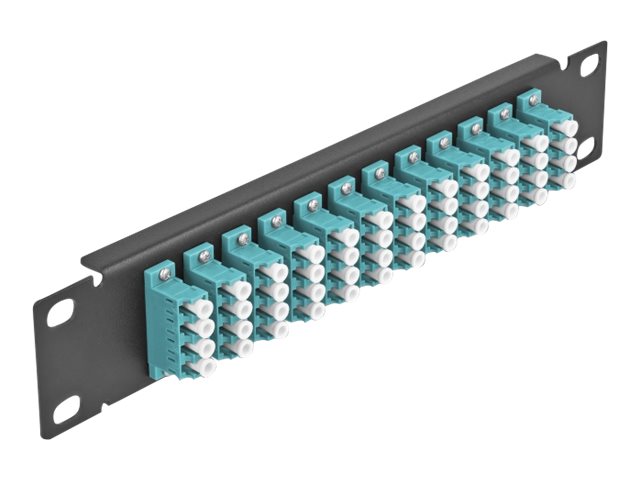 Delock Patch Panel - Schrankmontage - LC MM X 48 - Schwarz Aquamarin - 1U - 25.4 cm (10)