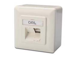 DIGITUS CAT 6A, Klasse EA, Datendose, designkompatibel, Aufputz