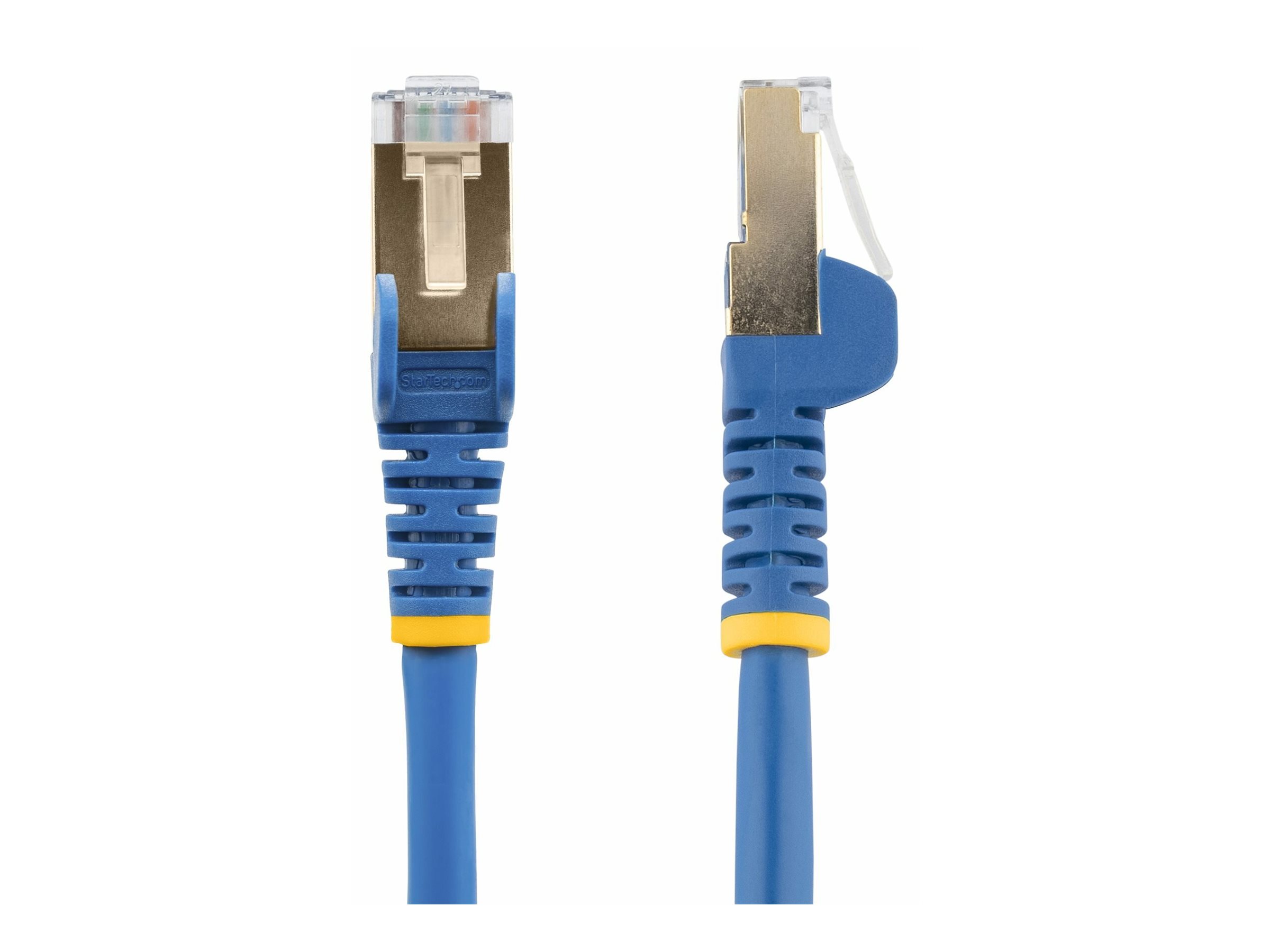 StarTech.com 50cm CAT6A Ethernet Cable, 10 Gigabit Shielded Snagless RJ45 100W PoE Patch Cord, CAT 6A 10GbE STP Network Cable w/Strain Relief, Blue, UL Certified Wiring/TIA - Category 6A - 26AWG (6ASPAT50CMBL)