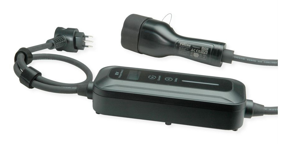 ROLINE Tragb. Ladegerät Mode2 EV (2.3kW 1-Ph.) 3P ITA Stecker&Typ2 Stecker, 7.5m, Ansicht 4