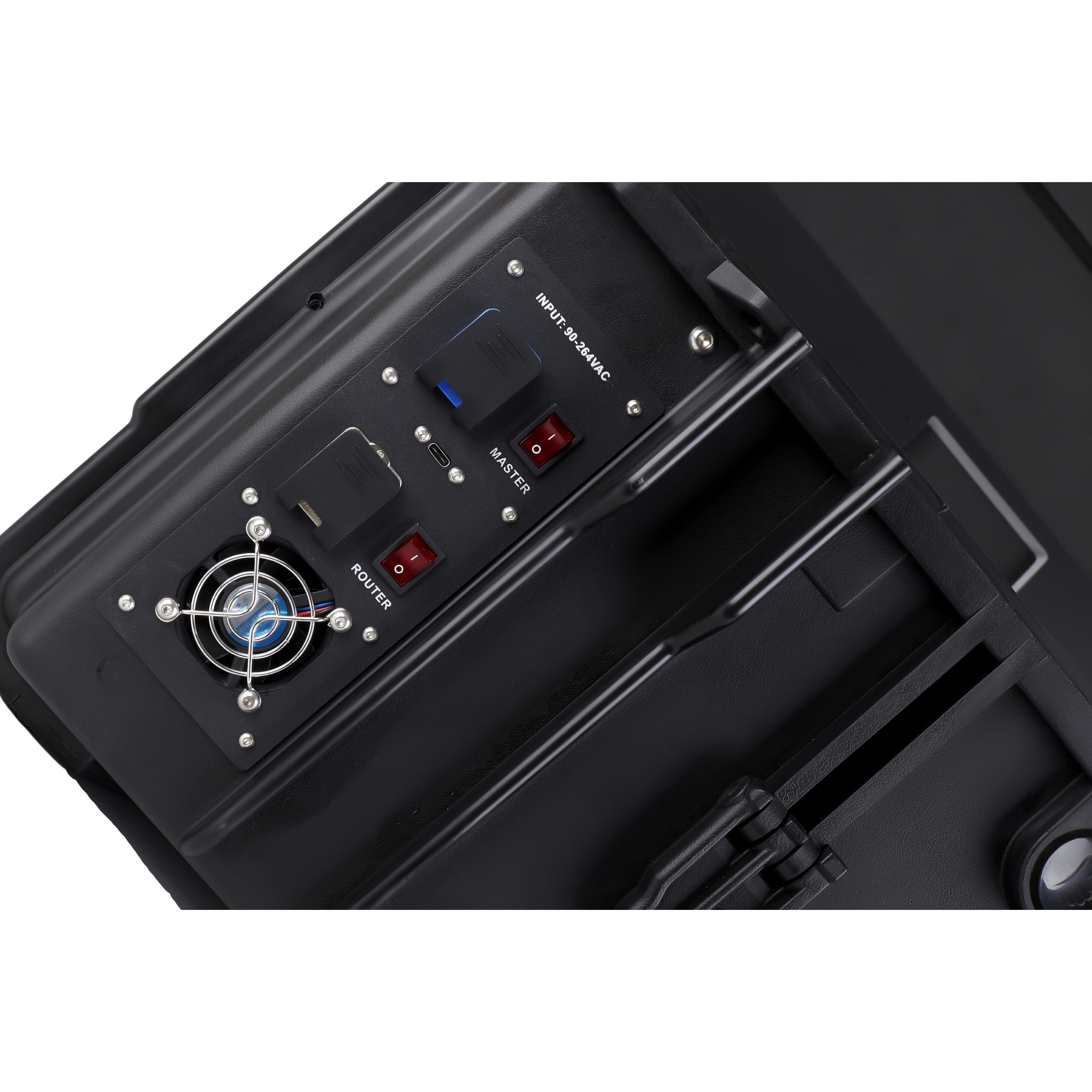 DEQSTER KT16S 2. Generation - Tabletkoffer - iPadkoffer - USB-C - für 16 Tablets und Apple iPads, schwarz, robust, Ansicht 3