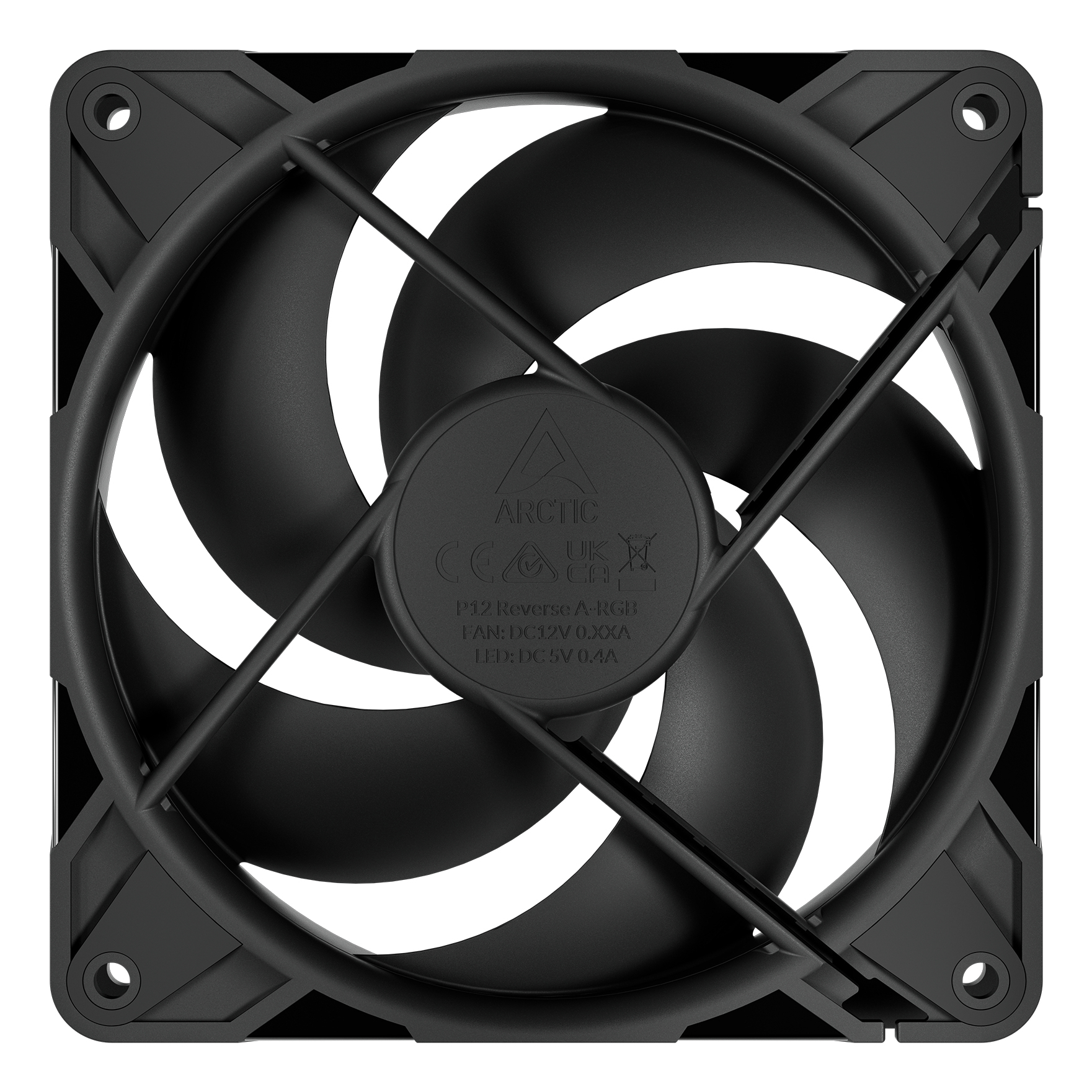 Arctic P12 Pro Reverse Gehäuseluefter 120mm PWM black - Gehäuse-Lüfter - 3.000 rpm, Ansicht 2