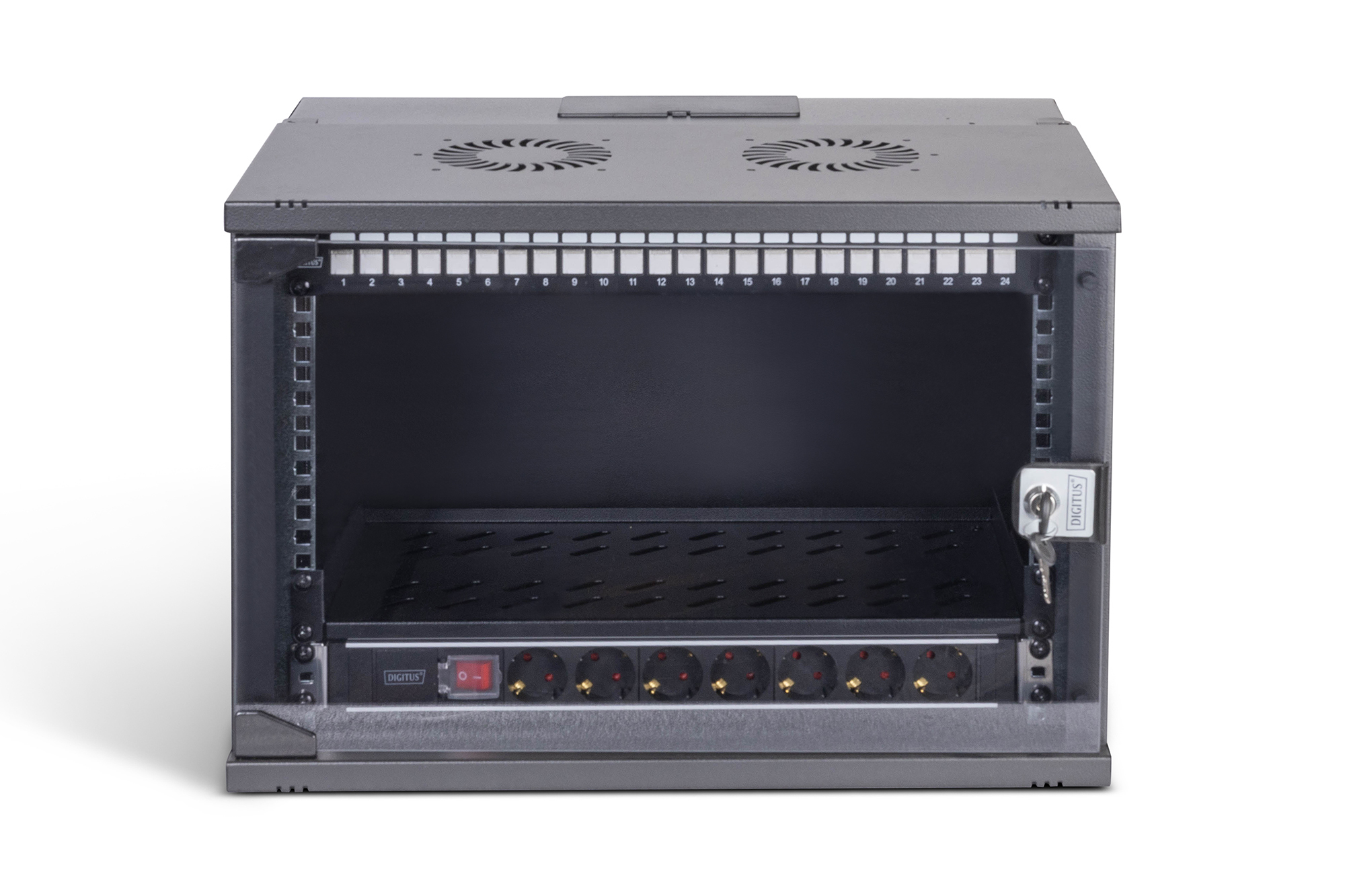 DIGITUS Netzwerk-Set SOHO Pro, 483 mm (19) - 7HE, 540 x 400 mm (B x T), Ansicht 3