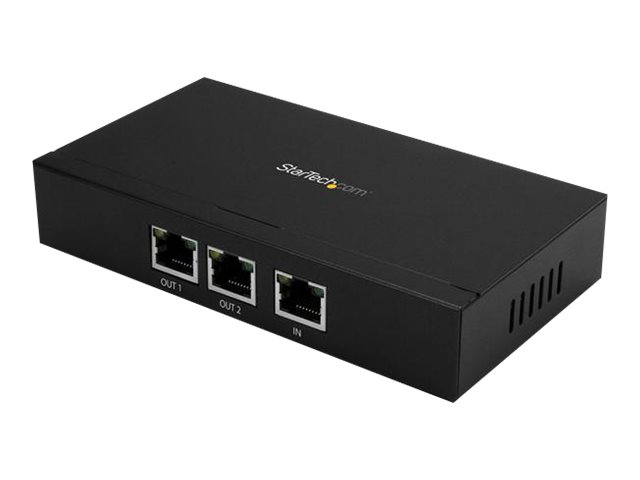 StarTech.com 2 Port Gigabit PoE+ Extender - 802.3at und 802.3af - 100 m - Power over Ethernet Extender - PoE Repeater Network Extender - Netzwerkextender