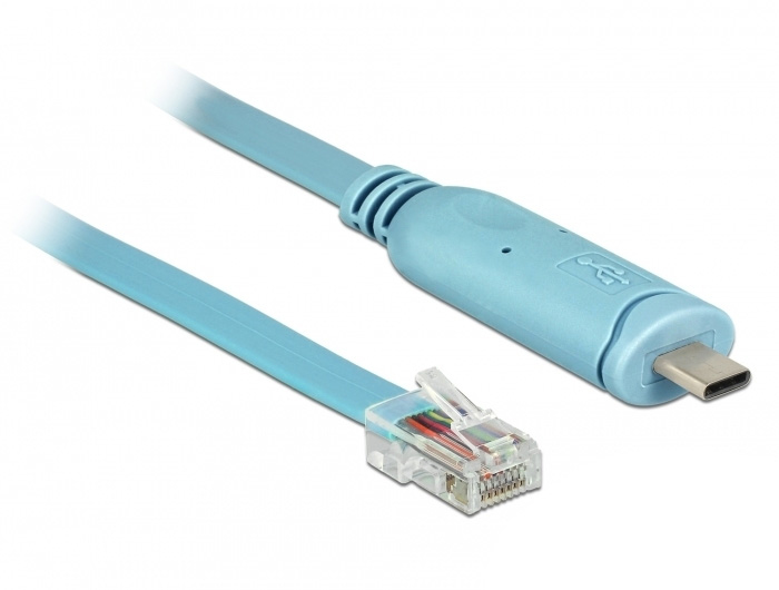 Delock 63914, Blau, 3 m, USB Typ-C, RJ45, Männlich, Männlich