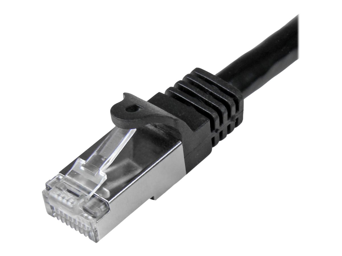 StarTech.com Startech 3m CAT6 Ethernet Cable, 10 Gigabit Shielded Snagless RJ45 100W PoE Patch Cord, CAT 6 10GbE SFTP Network Cable w/Strain Relief, Black, Wiring is UL Certified/TIA - Category 6 - 26AWG (N6SPAT3MBK)
