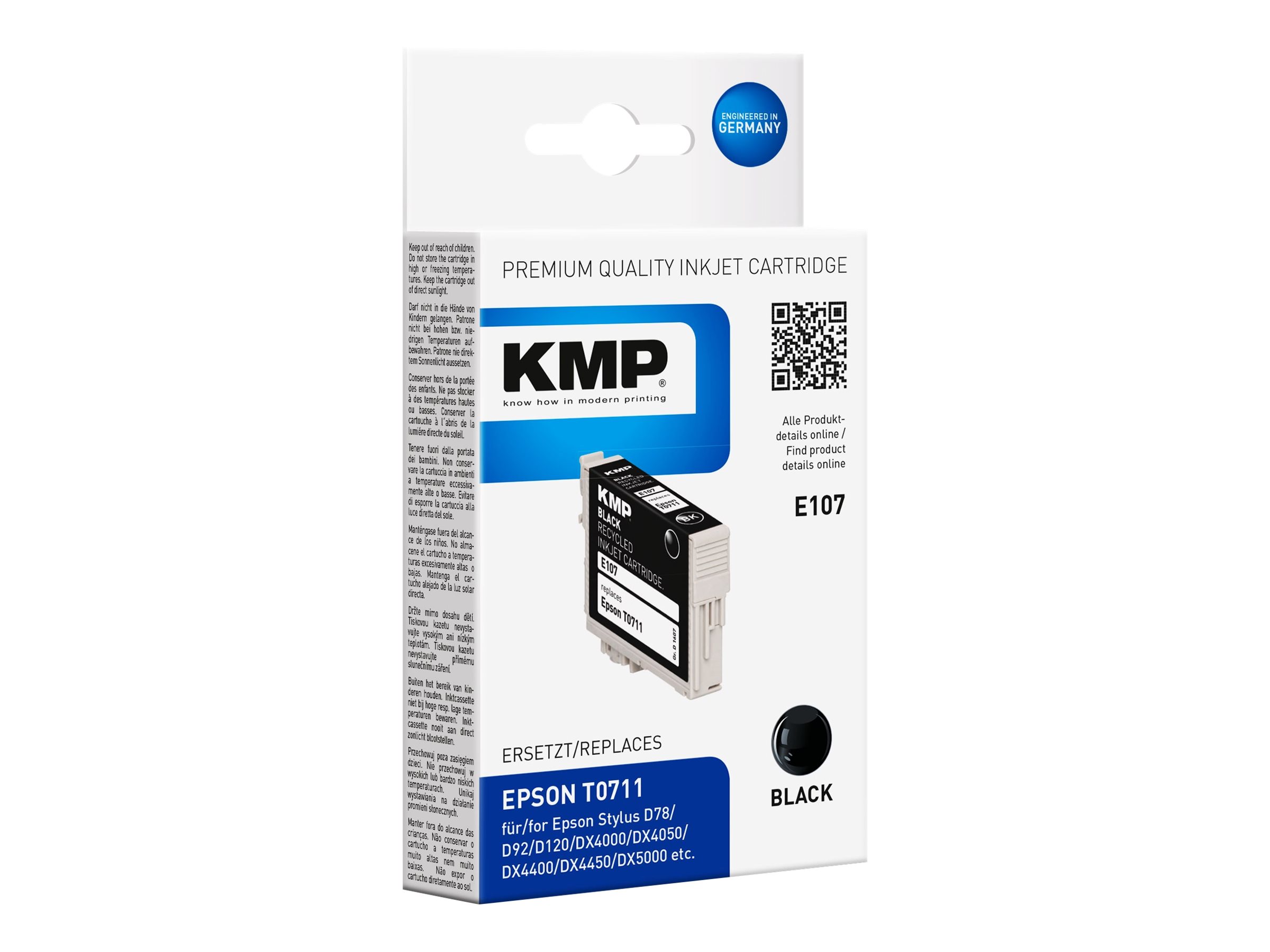 KMP E107 - 7 ml - Schwarz - kompatibel -