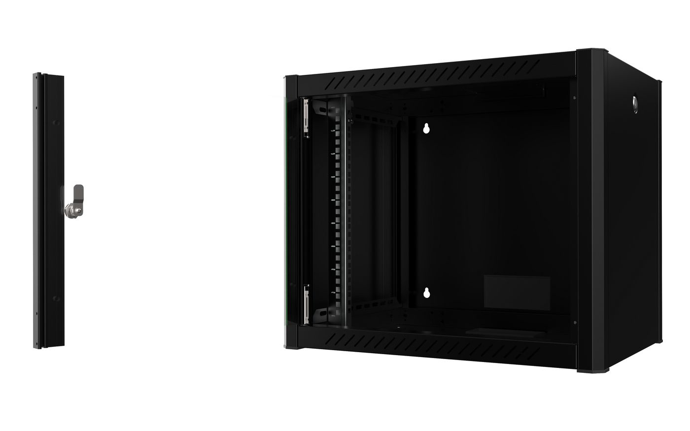 Lanview RWP09U45BL - Wandmontiertes Regal - 9U - 19 kg - Schwarz, Ansicht 2