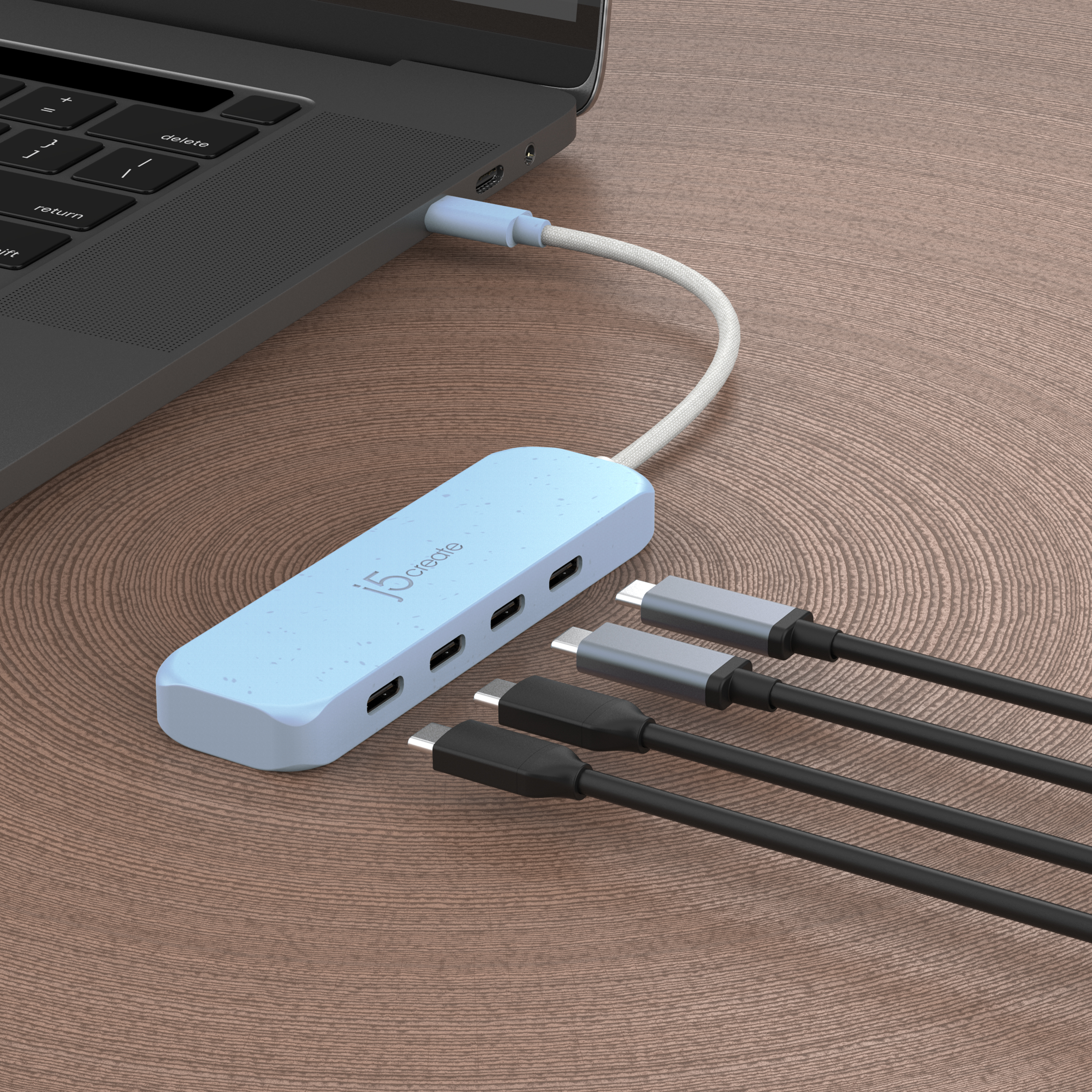 j5create JCH345EC - Hub - eco-friendly, USB-C, Ansicht 4