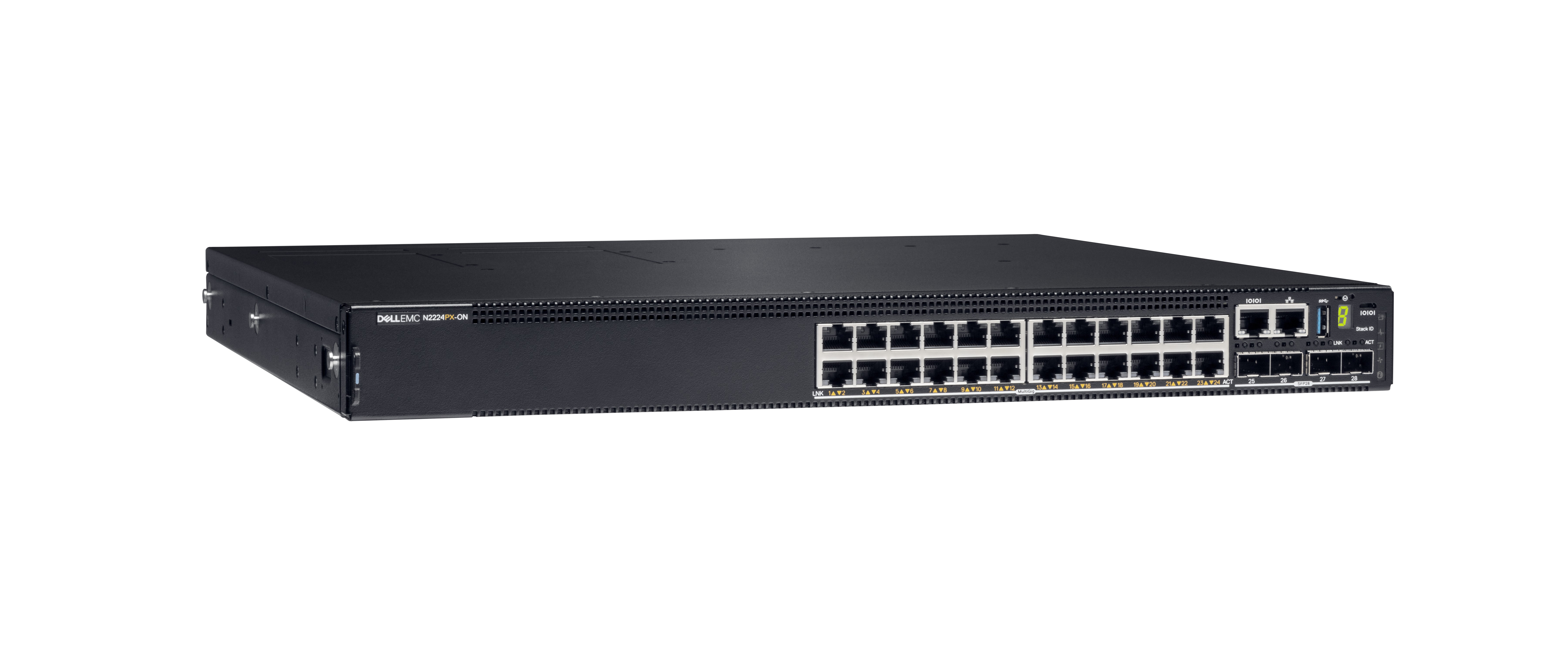 Dell PowerSwitch N2224PX-ON - Switch - L3 - managed - 12 x 10/100/1000/2.5G (PoE+), Ansicht 3