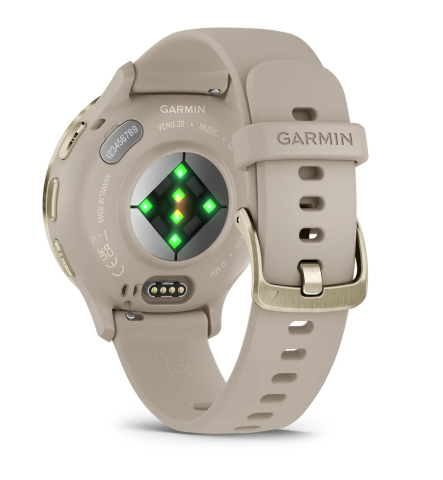 Garmin Venu 3S - 41 mm - French Gray - intelligente Uhr mit Band - Silikon - Handgelenkgröße: 110-175 mm - Anzeige: 1.2, Ansicht 2