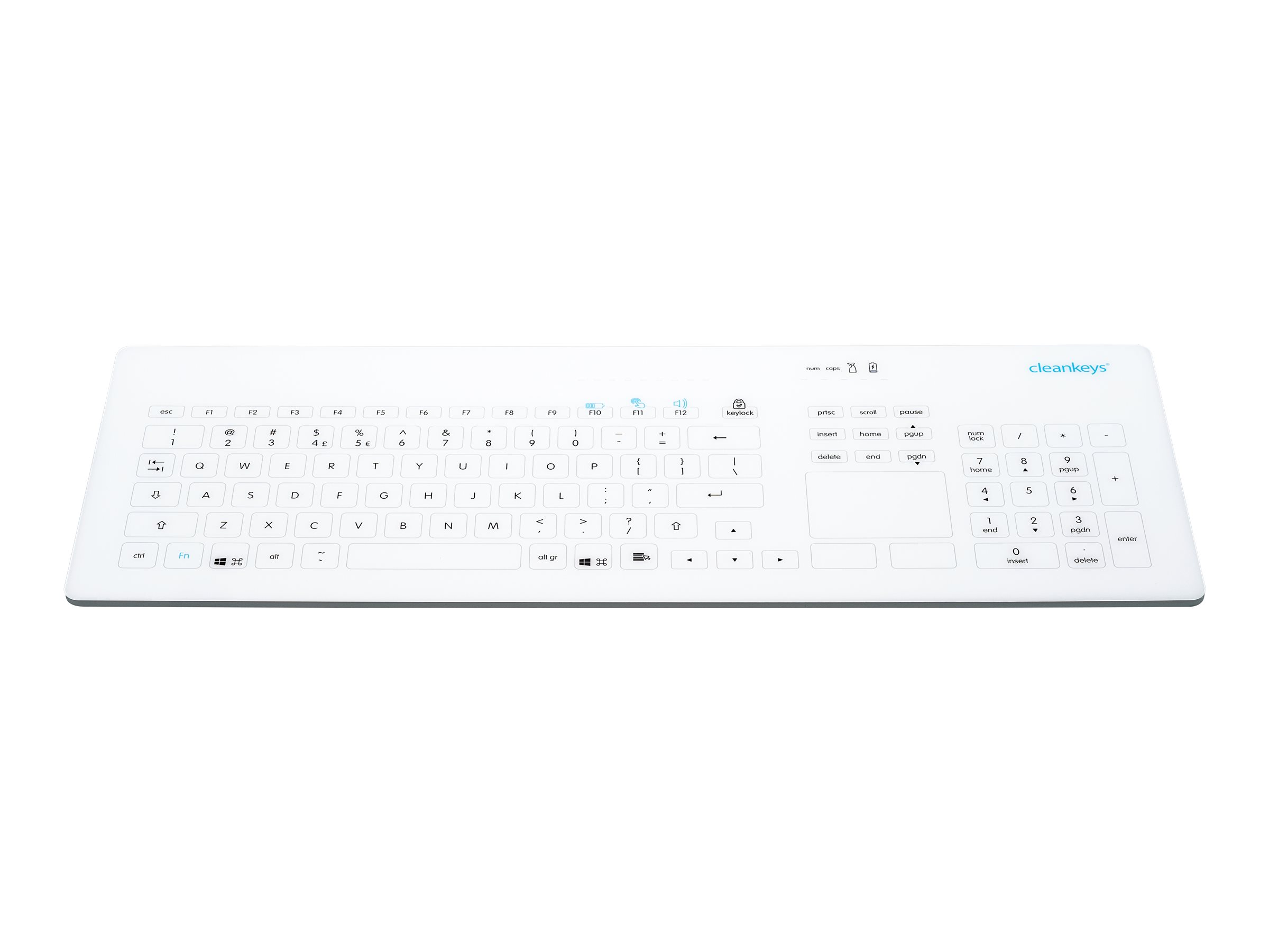 GETT CleanKeys CK4W - Tastatur - mit Touchpad - kabellos