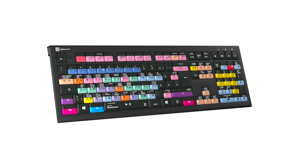 Logickeyboard LKB-PSO3-A2PC-DE - Kabelgebunden - USB - Scherenschalter - LED - Schwarz - TL: Deutsch, QWERTZ, Ansicht 3