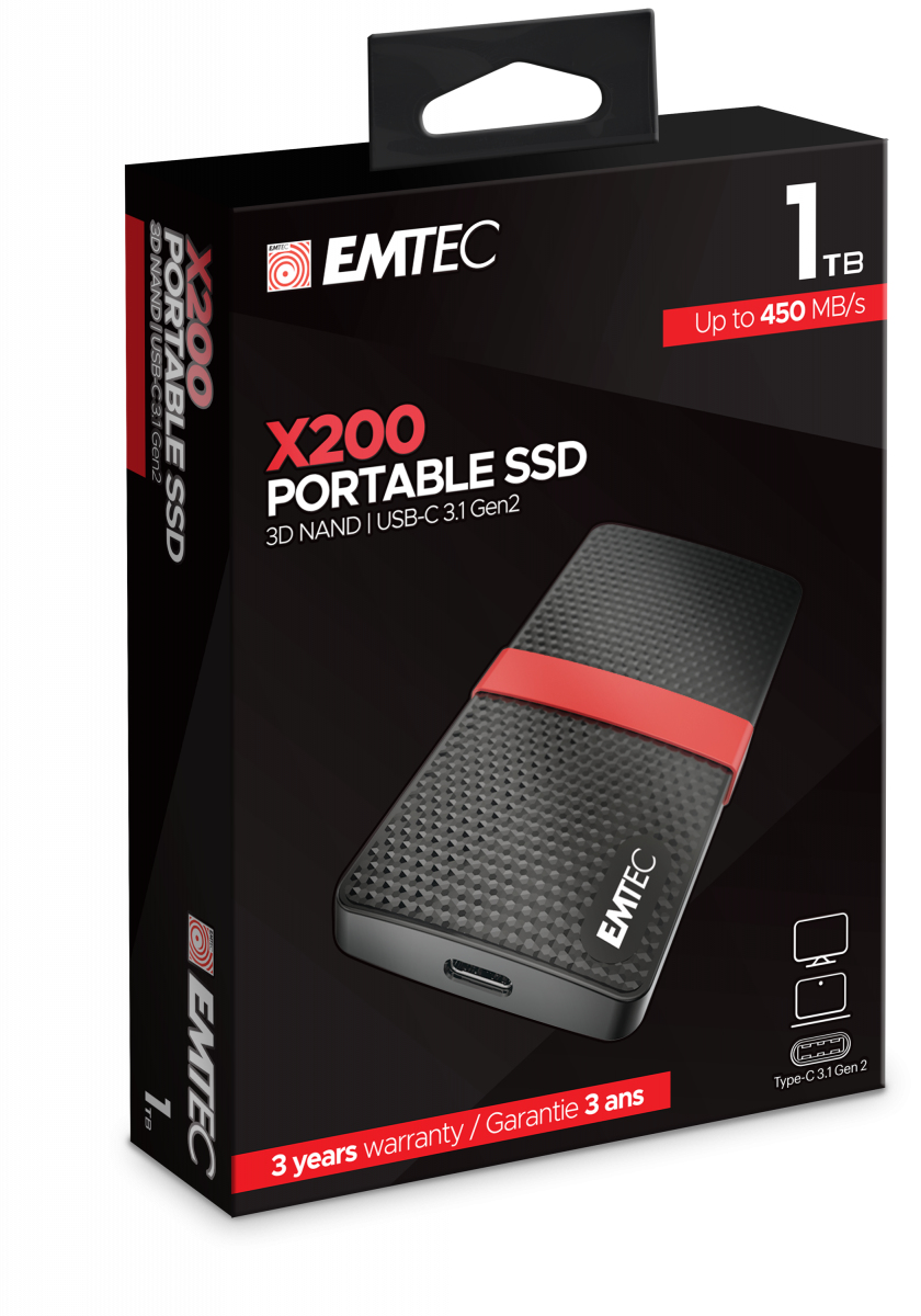 EMTEC SSD Power Plus X200 - SSD - 1 TB - extern (tragbar), Ansicht 4