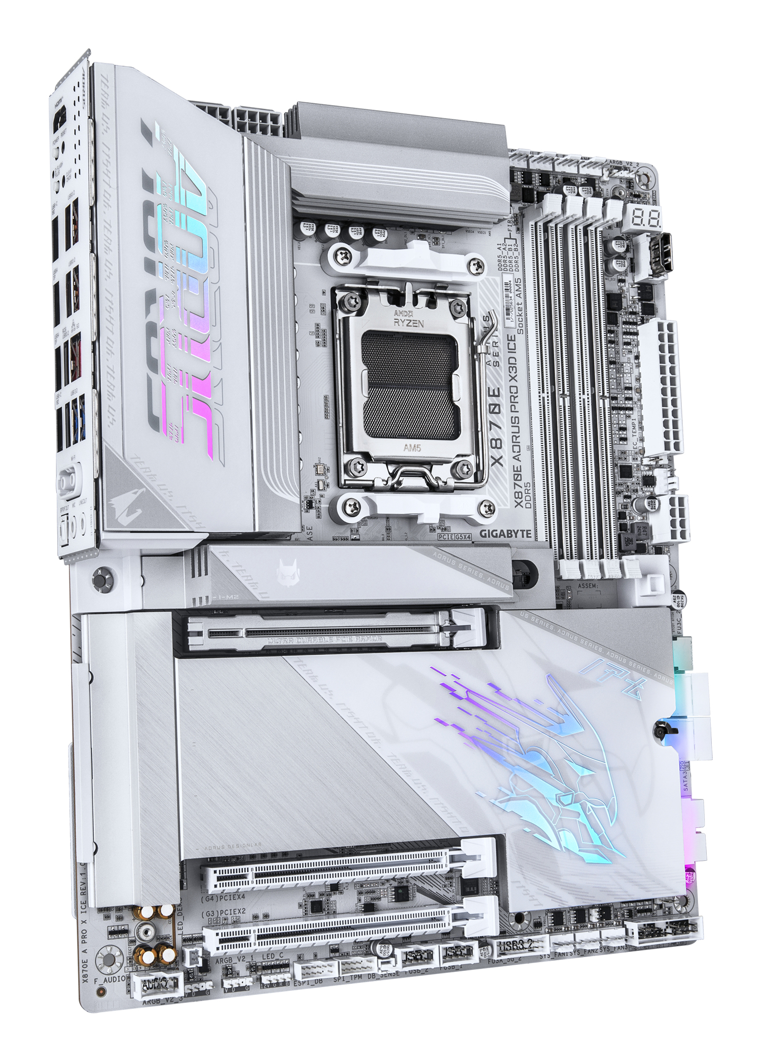 Gigabyte X870E A PRO X ICE AM5 - Mainboard - AMD Sockel AM5 (Ryzen Zen4) - ATX, Ansicht 4