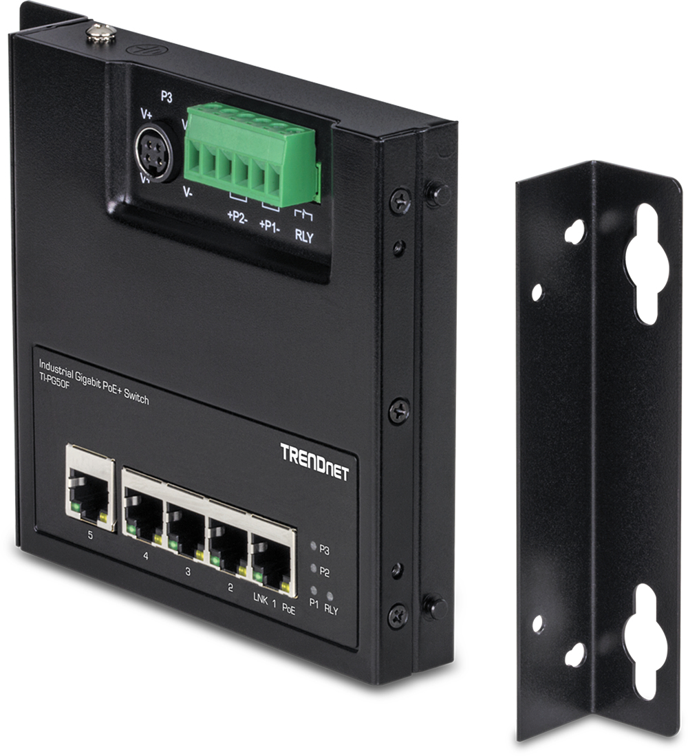 TRENDnet TI-PG50F - Industrial - Switch - unmanaged - 5 x 10/100/1000 (PoE+), Ansicht 2