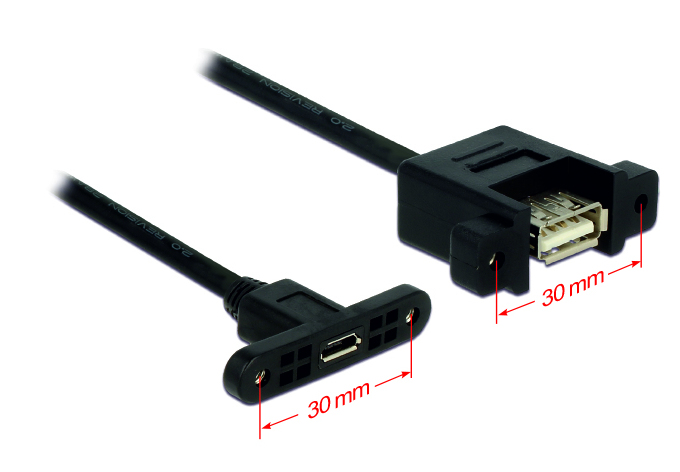 Delock USB-Adapter - Micro-USB Typ B (W) bis USB (W), Ansicht 2