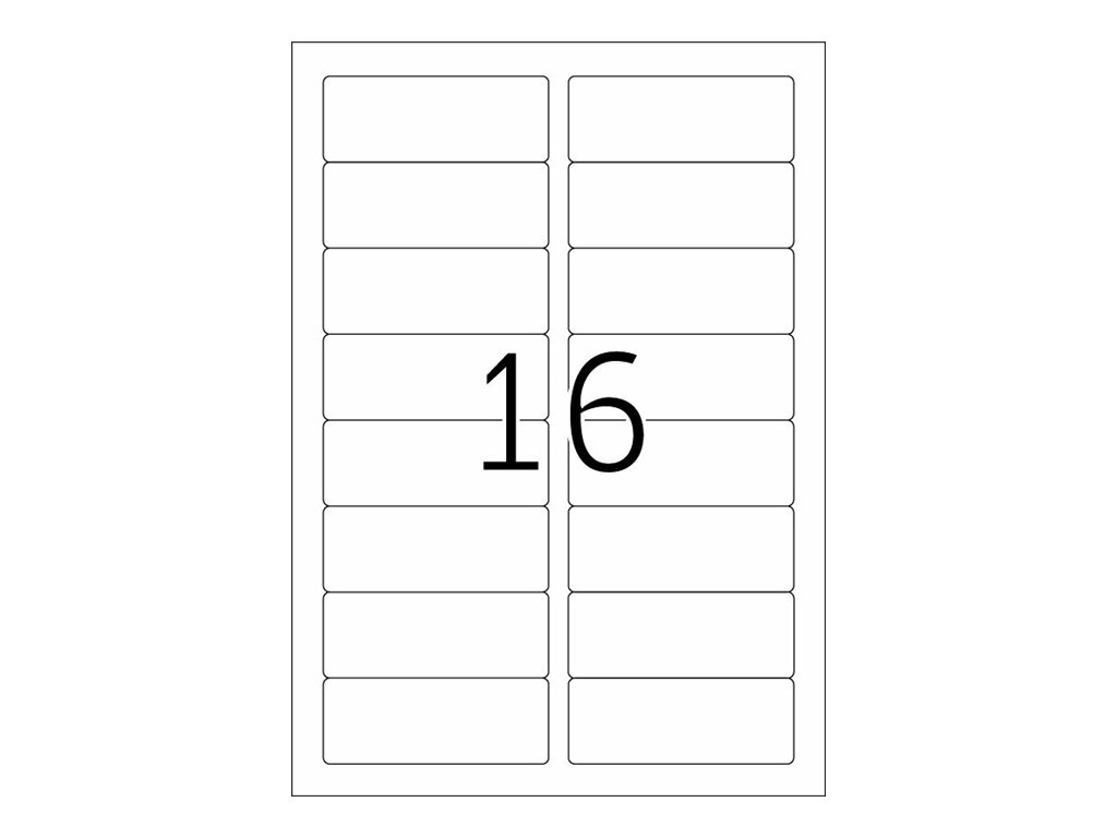 HERMA Premium - Papier - matt - permanent selbstklebend - weiß - 88.9 x 33.8 mm 1600 Etikett(en) (100 Bogen x 16)