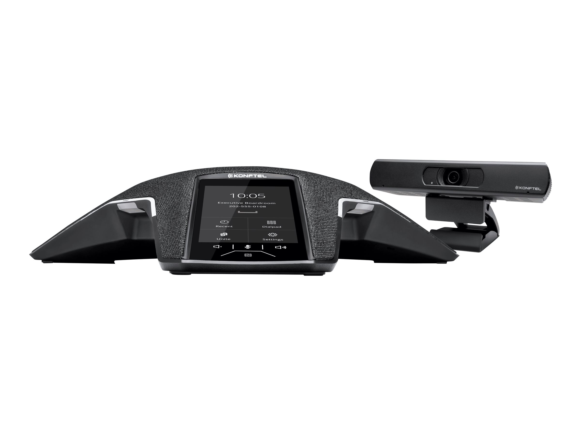 Konftel C20800 Attach - Kit für Videokonferenzen (Freisprechgerät, camera, PoE-Injektor) - Schwarz, Charcoal Black