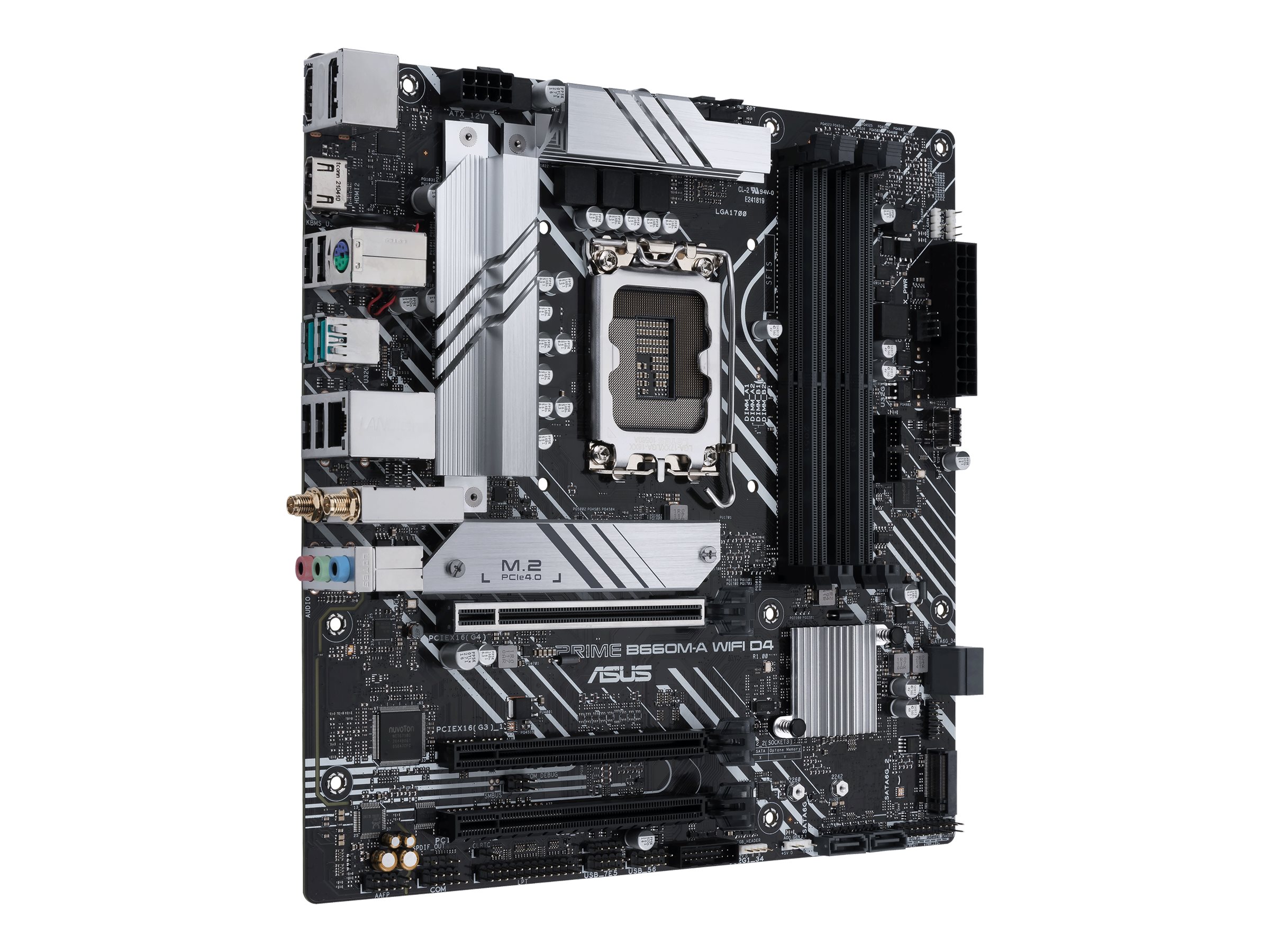 ASUS PRIME B660M-A WIFI D4 - Motherboard - micro ATX - LGA1700-Sockel - B660 Chipsatz - USB 3.2 Gen 1 USB 3.2 Gen 2 USB-C 3.2 Gen 1 - Gigabit LAN Wi-Fi 6 Bluetooth - Onboard-Grafik (CPU erforderlich)
