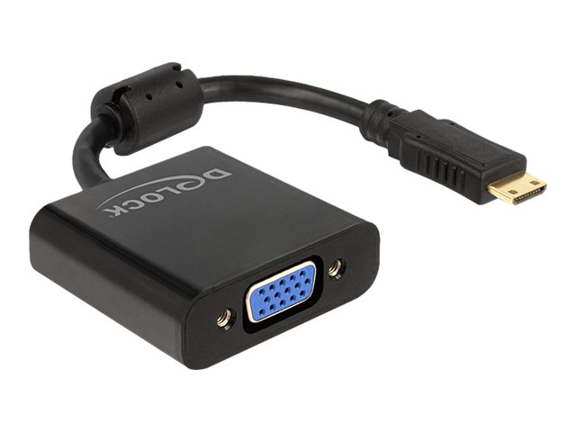Delock Videokonverter - HDMI - VGA - Schwarz