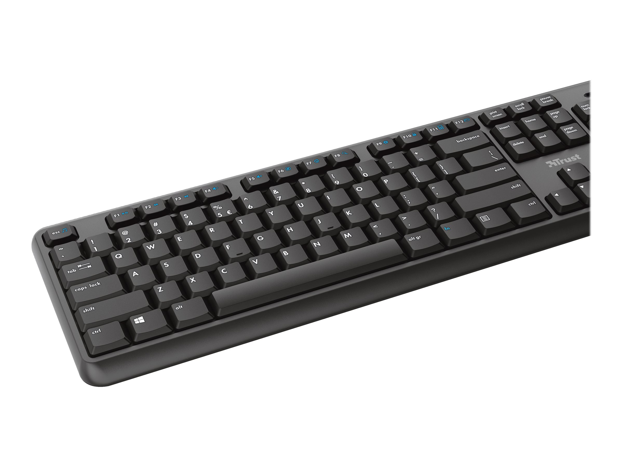 Trust TK-350 - Tastatur - kabellos - 2.4 GHz - TL: Deutsch, QWERTZ, Ansicht 5
