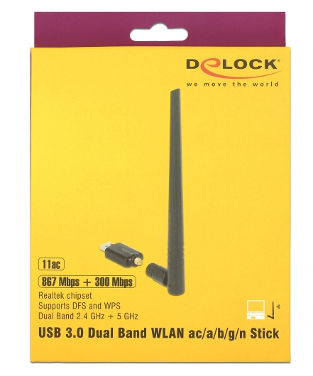 Delock USB 3.0 Dual Band WLAN ac/a/b/g/n Stick, Ansicht 3