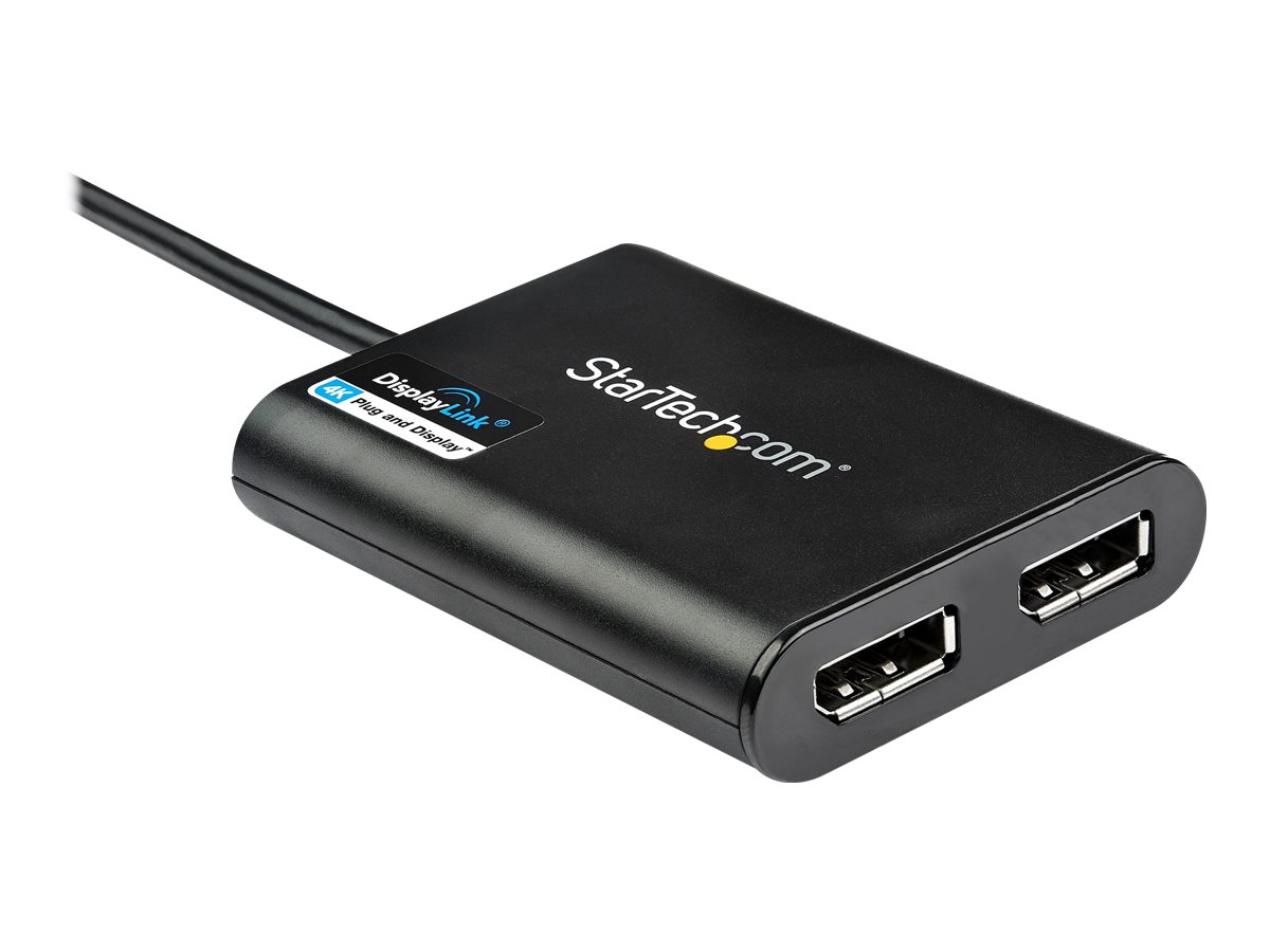 StarTech.com StarTech USB 3.0 to Dual DisplayPort Adapter 4K 60Hz, DisplayLink Certified, Video Converter with External Graphics Card - Mac & PC (USB32DP24K60)